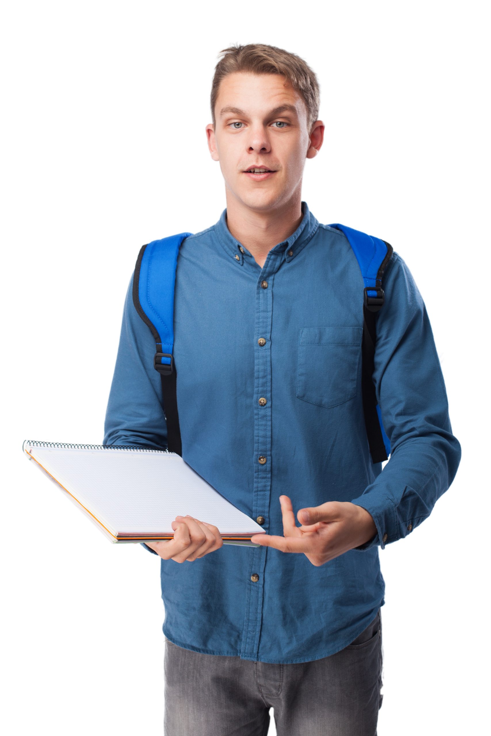 happy student man with a notebook happy student man with a notebook