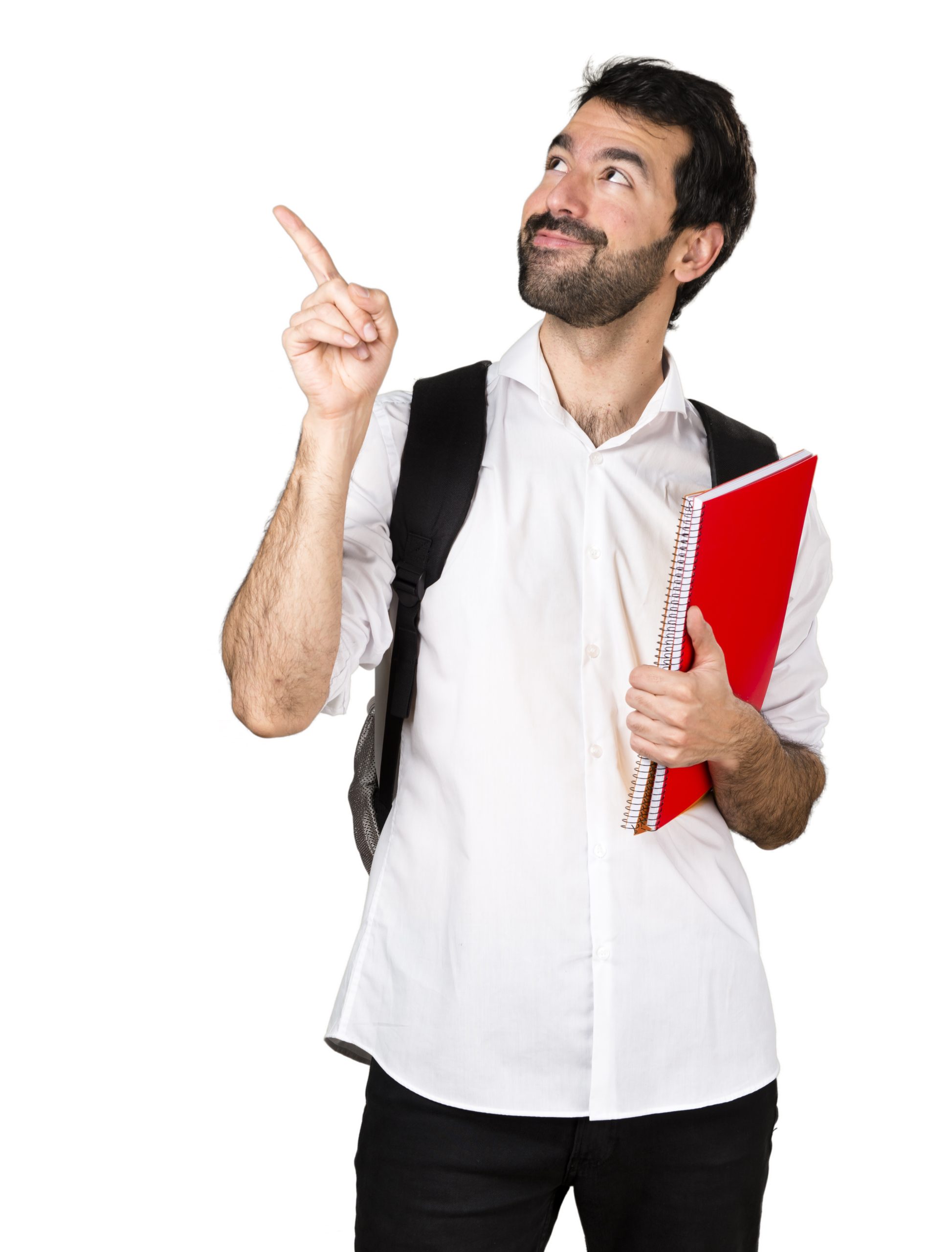 Student man thinking Student man thinking